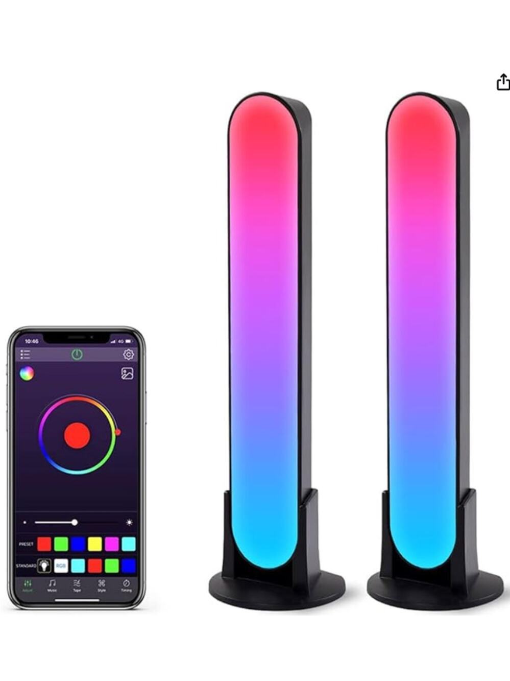 RGB Smart LED Lamp with Multiple Effects and Music Modes